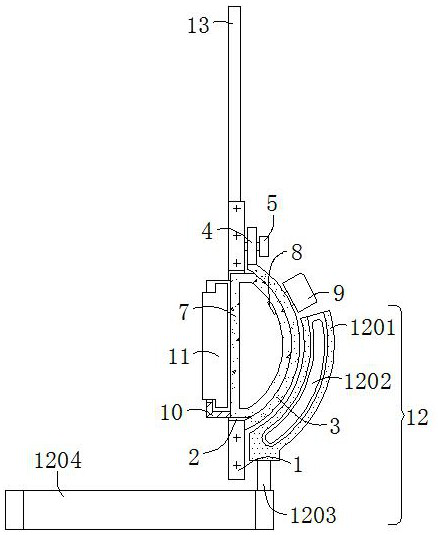 Breast surgery postoperative pectoral girdle assembling structure facilitating dressing change