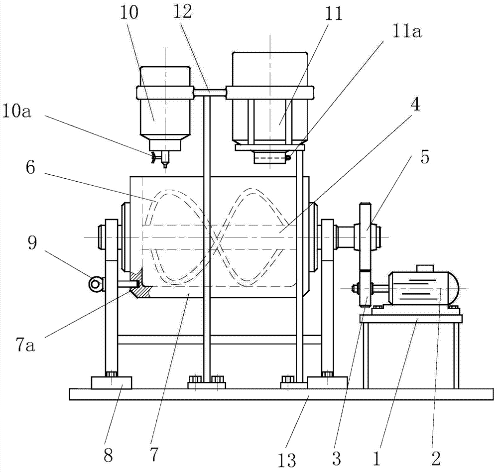 Stirring device for extrusion, cut-off and thermal insulation integrated machine