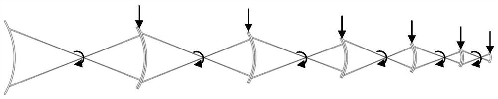 A Multistage Passive Bending Mechanism Based on Variable Cross-section Cross Reeds