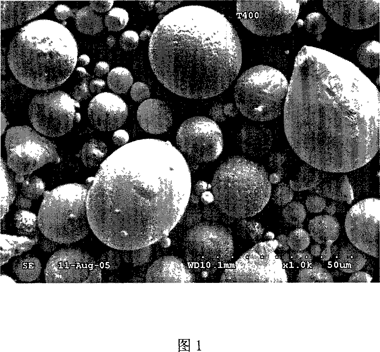 Method for preparing hot-spraying T400 coating material and coating layer
