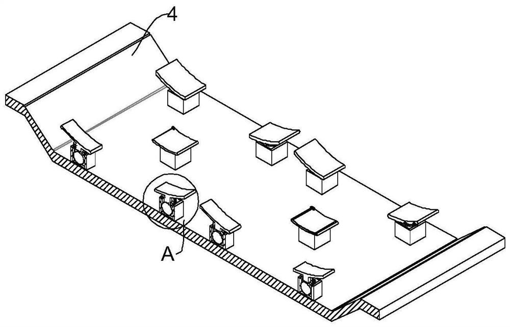 Explosion-proof trackless rubber-tyred vehicle with inverted arch block stable supporting function