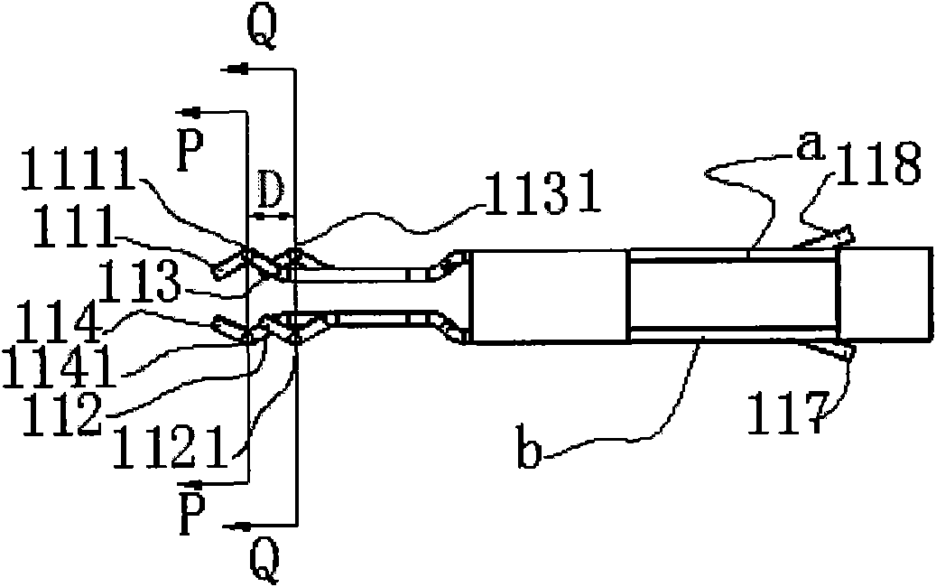 Irregularly-arrayed multiple-contact large-current elastic contact terminal