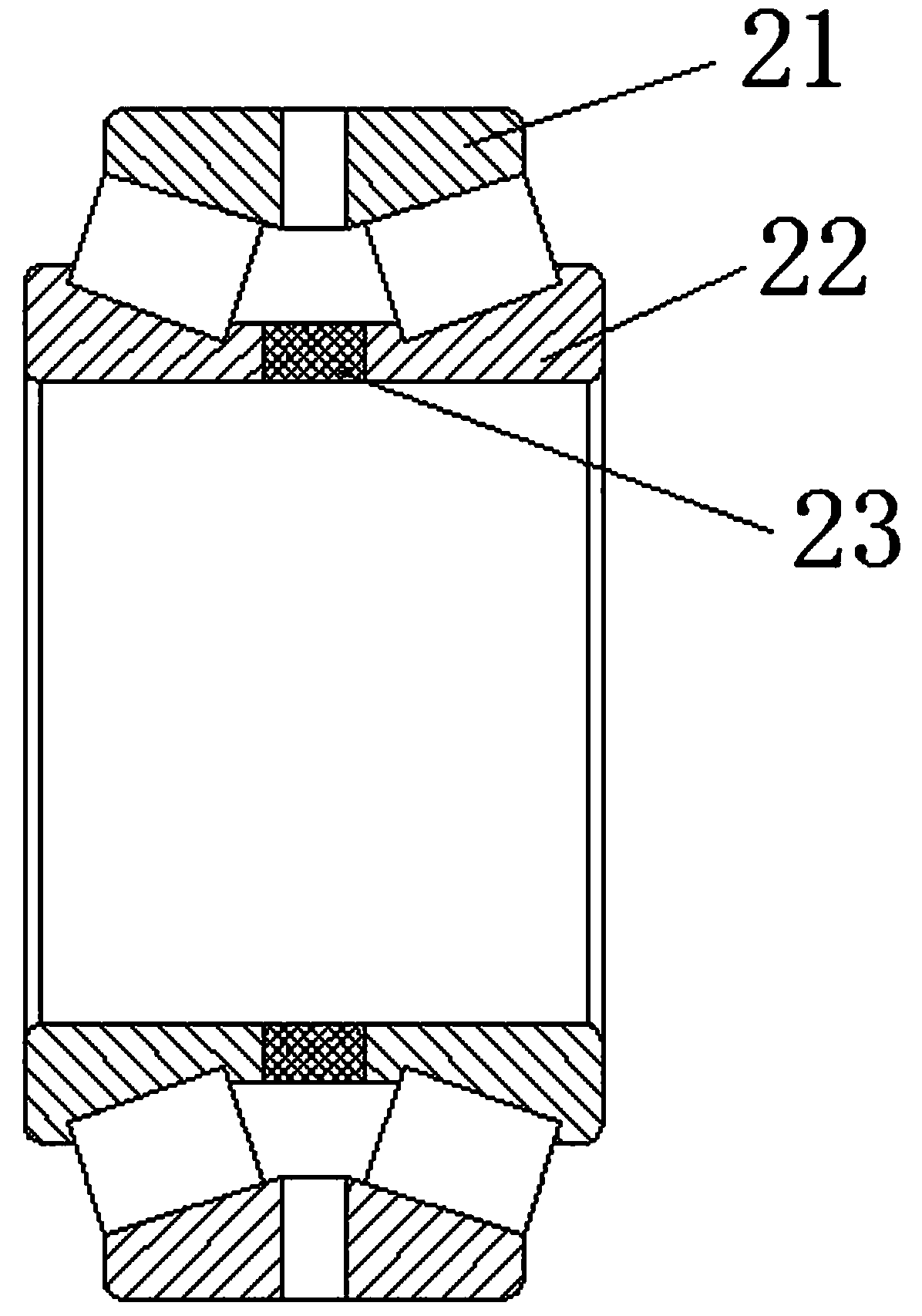 Method for reducing clearance of roller thrust bearing