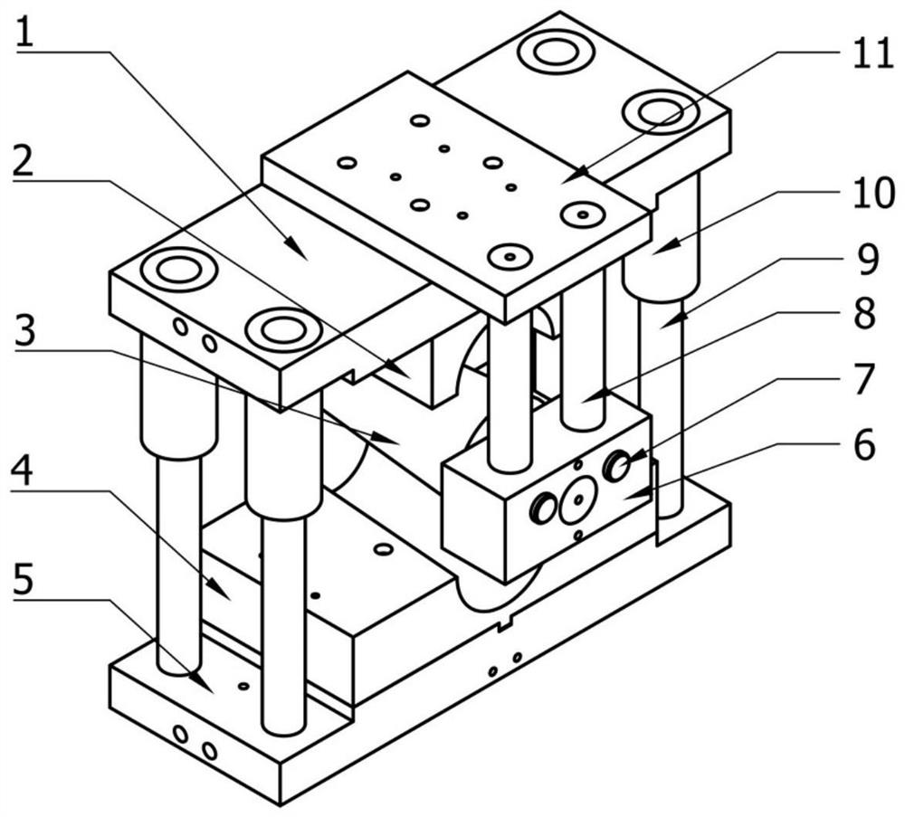 Impingement cooling flow guide pipe laser welding-solid medium integrated forming method