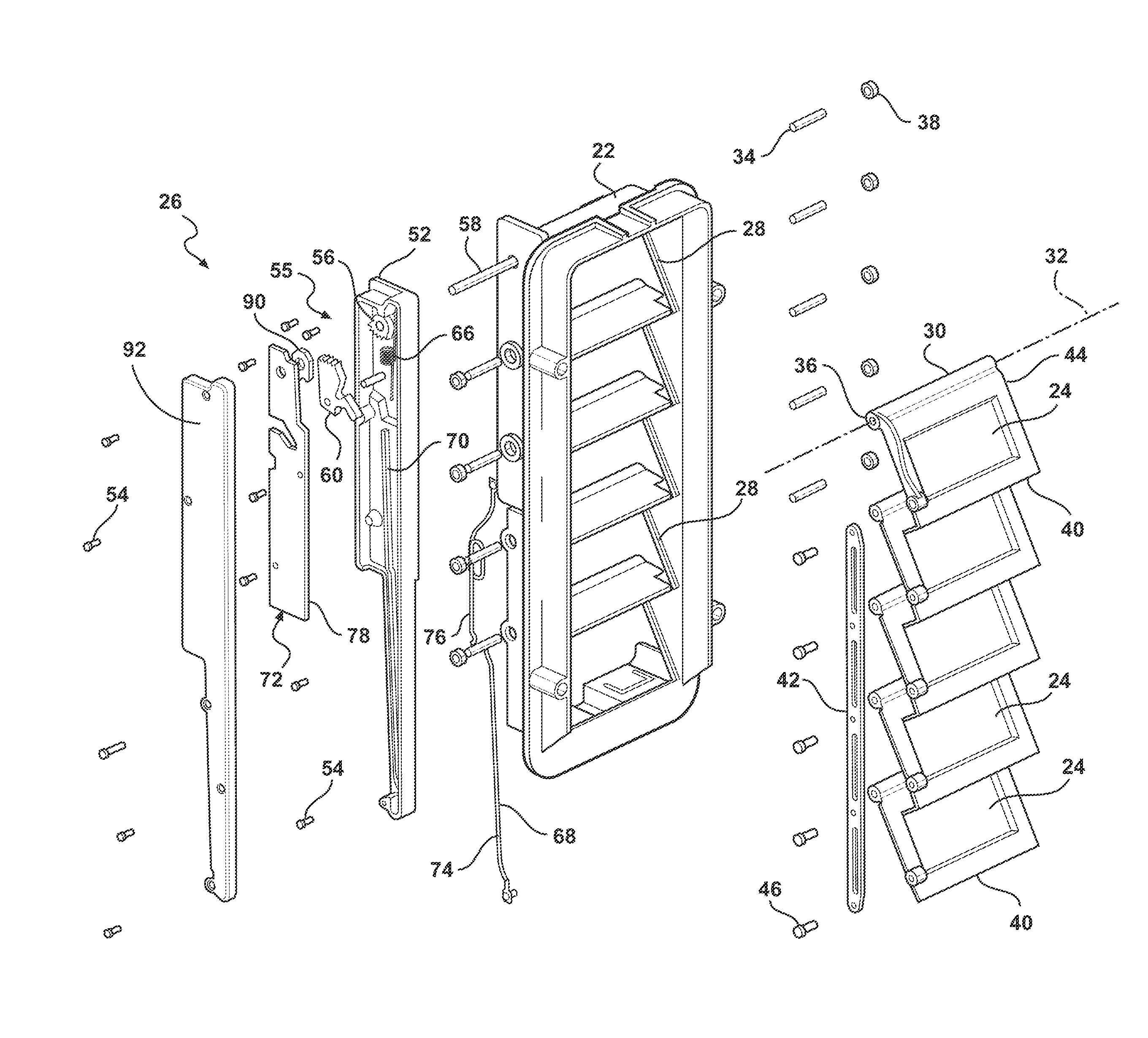 Shape memory alloy active hatch vent