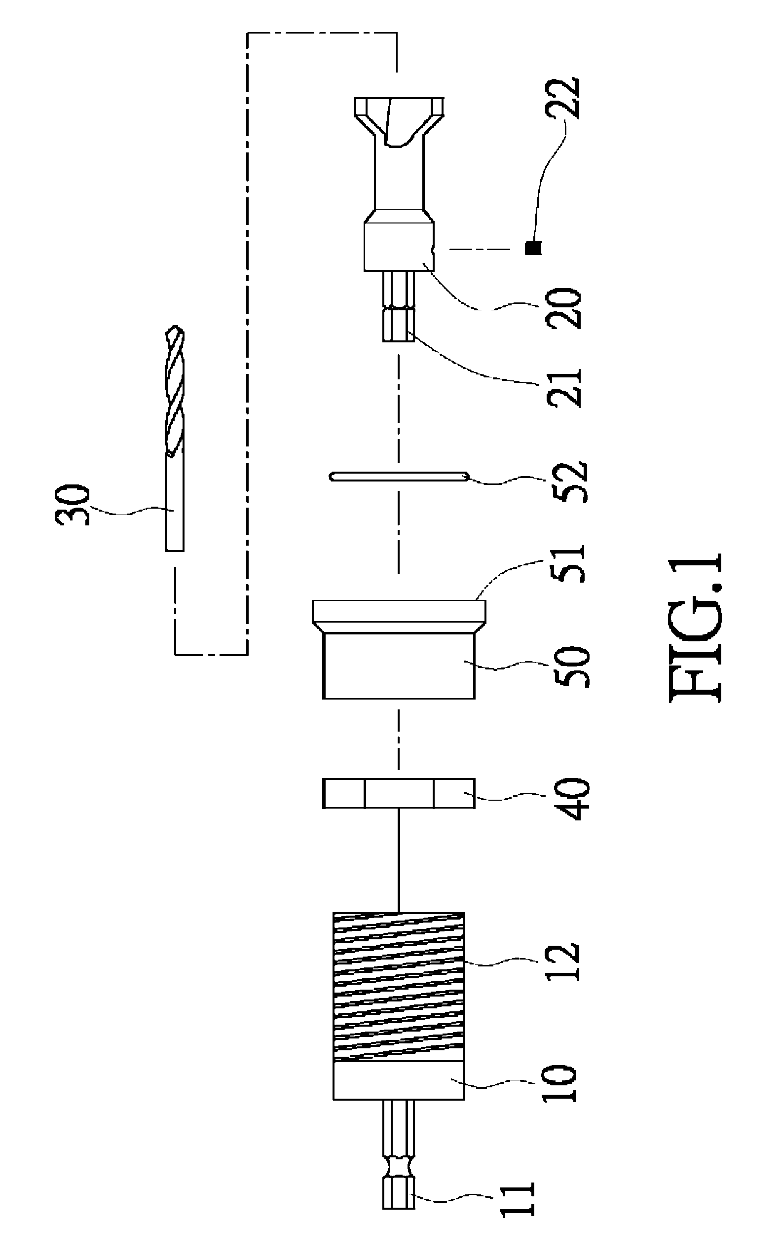 Drilling bit with the depth-limiting and angle-leading function for the carpenter's work