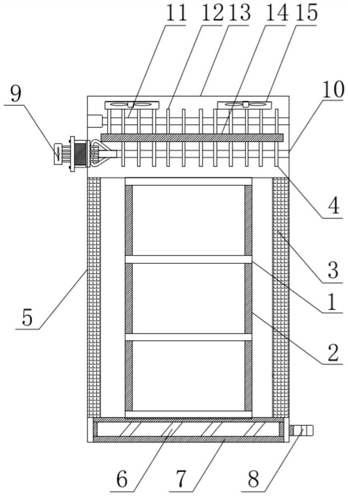 Strong-heat-dissipation waterproof cabinet