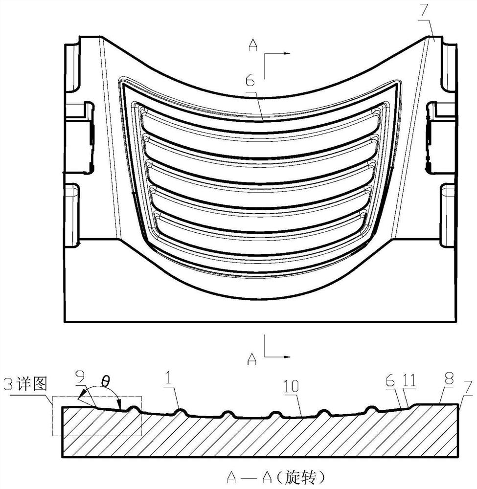 Liquid filling forming method for large-arch-height multi-cavity thin-wall opening inner skin