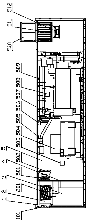 Box-type machine room of coke oven gas internal combustion generator set and safety protection method thereof
