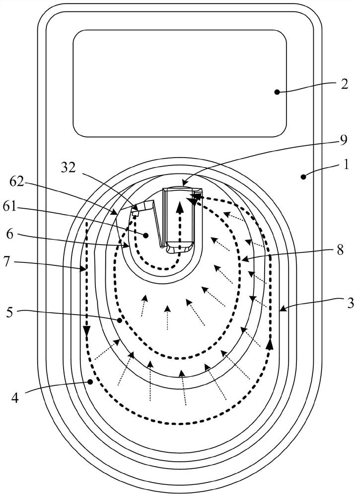 Double-rotation flushing anti-gravity closestool and flushing method