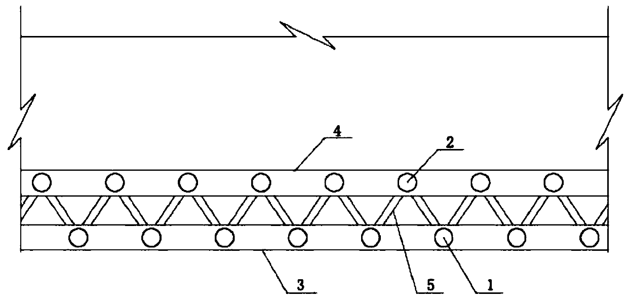 Double-row pile supporting structure