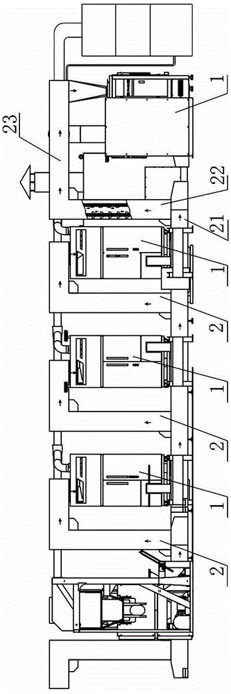 Automatic sampling system with Z-type conveying devices