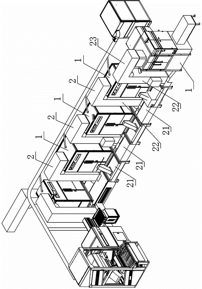 Automatic sampling system with Z-type conveying devices