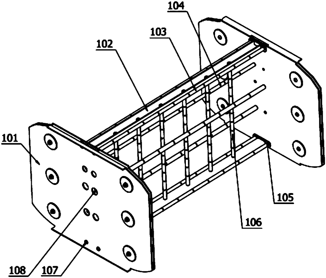 A multi-layer and multi-pipeline large-scale steel drag chain system for offshore platforms