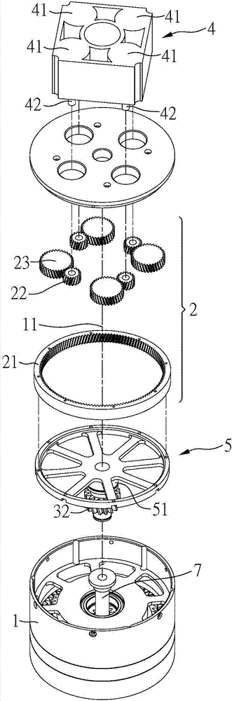 Hollow planetary reducer