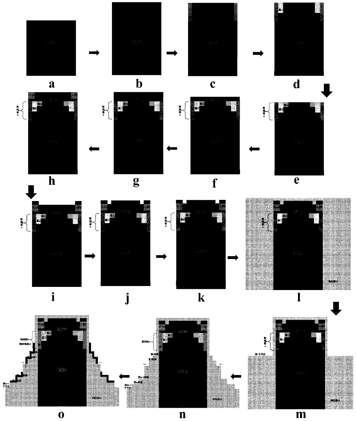 Source echelon field plate vertical power transistor