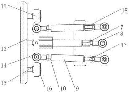 Six-degree-of-freedom posture compensation device for abrasive belt grinding unit