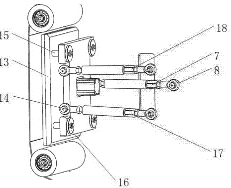 Six-degree-of-freedom posture compensation device for abrasive belt grinding unit