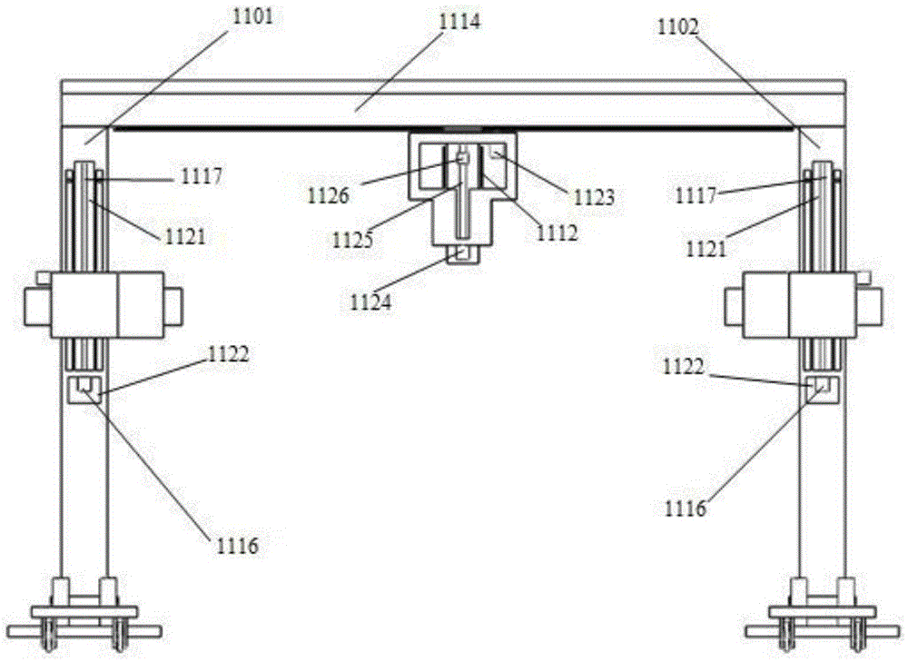 Gantry type numerical control hole manufacturing system used for airplane wing body abutting joint