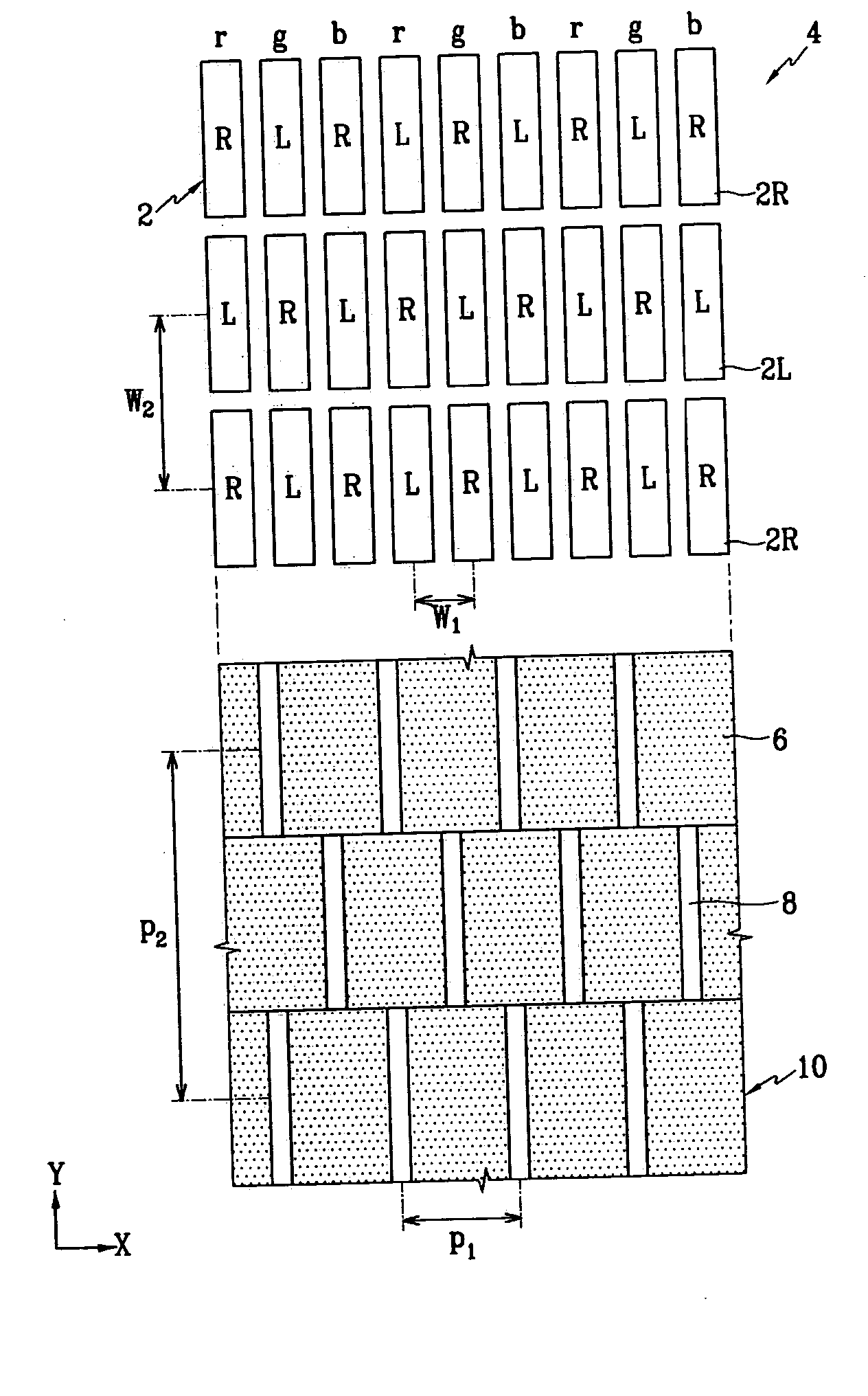 Parallax barrier and three-dimensional display device using the same