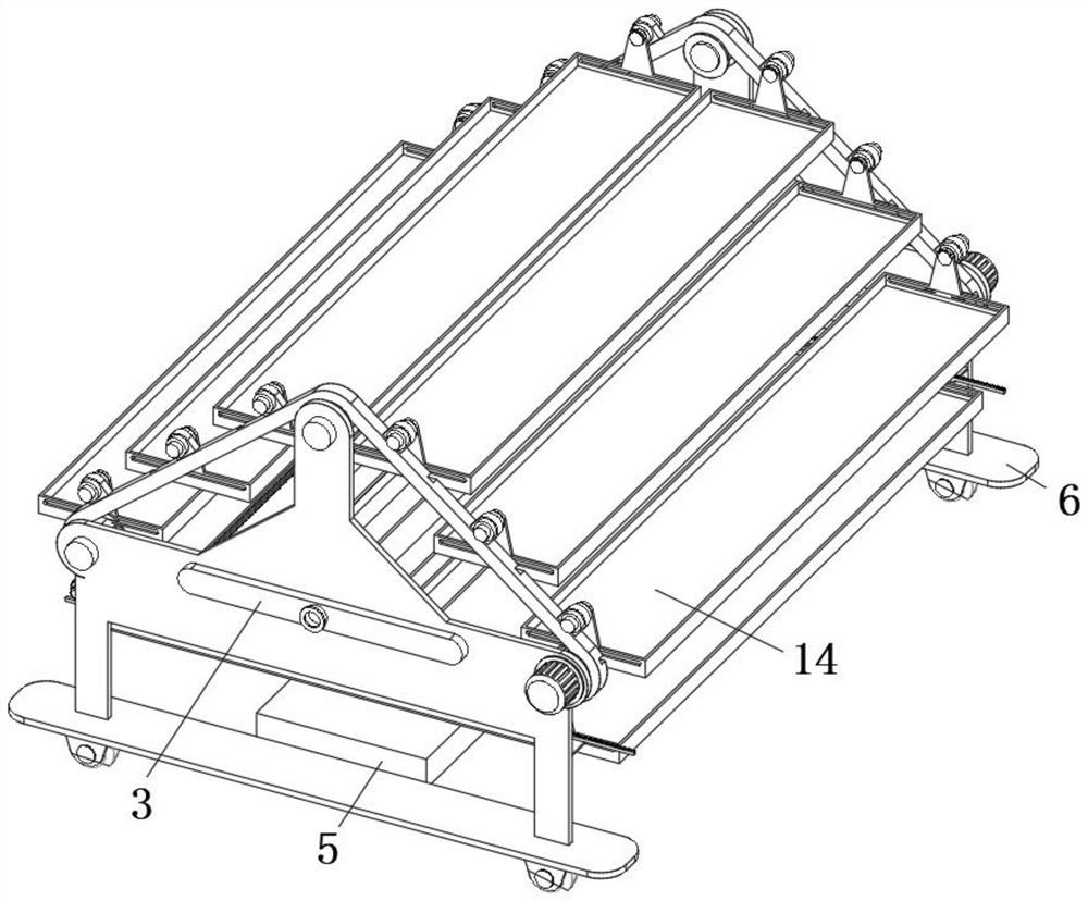 Agricultural grain airing device based on airing and raking assemblies