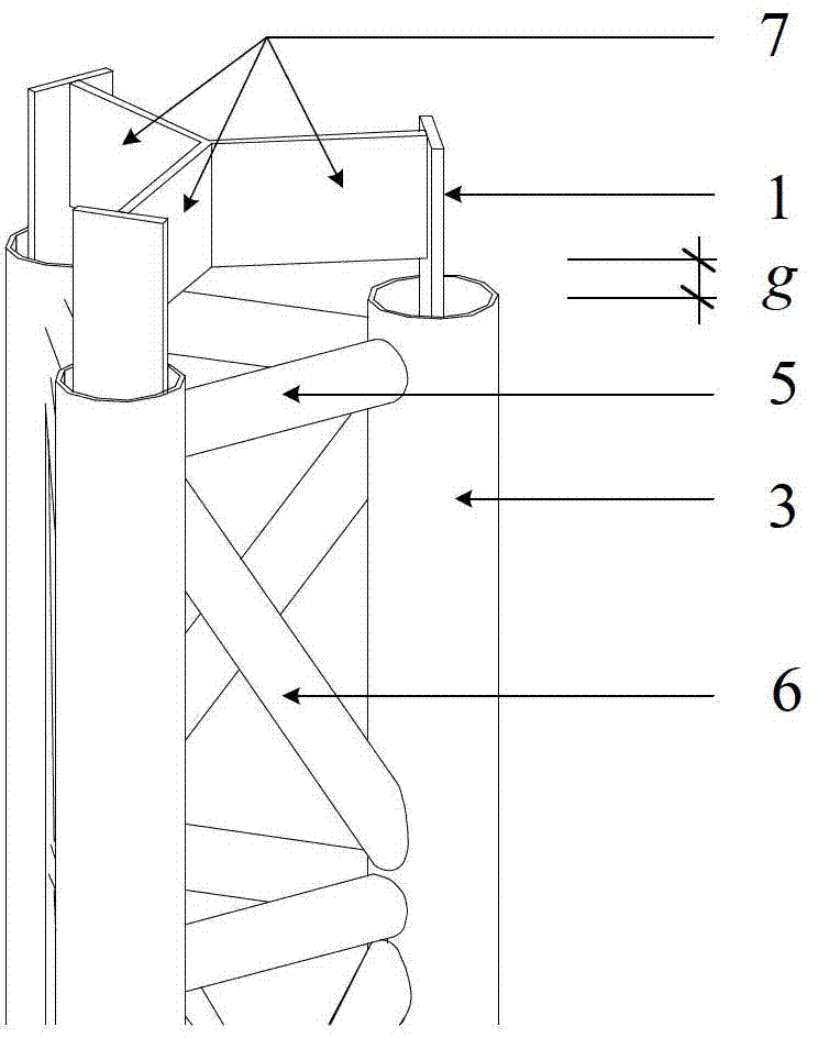 Anti-buckling supporting member with lattice type three-circular-pipe cross section