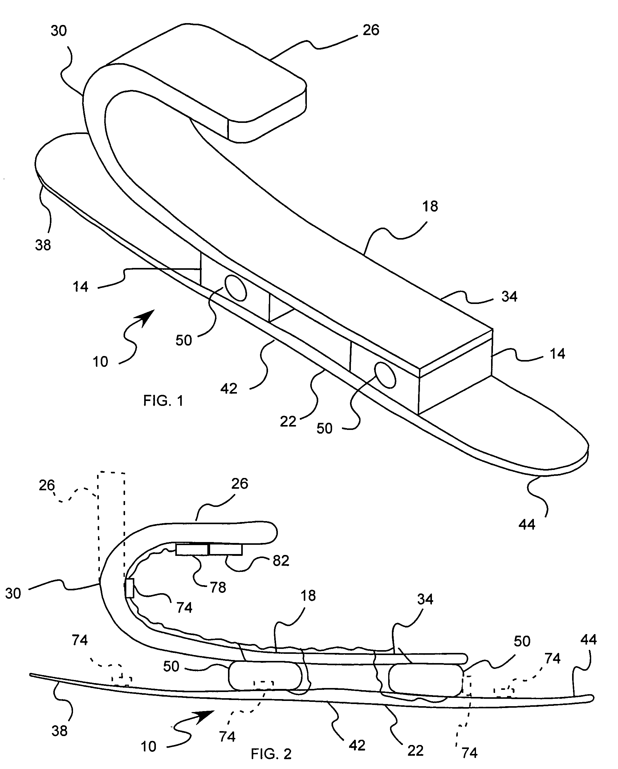 Prosthetic foot with energy transfer including variable orifice