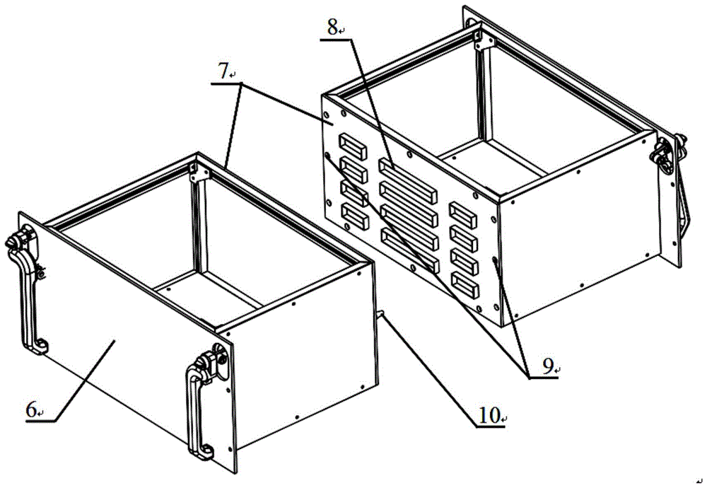 A multi-pin interface control cabinet chassis blind plug-in power-assisted handle mechanism