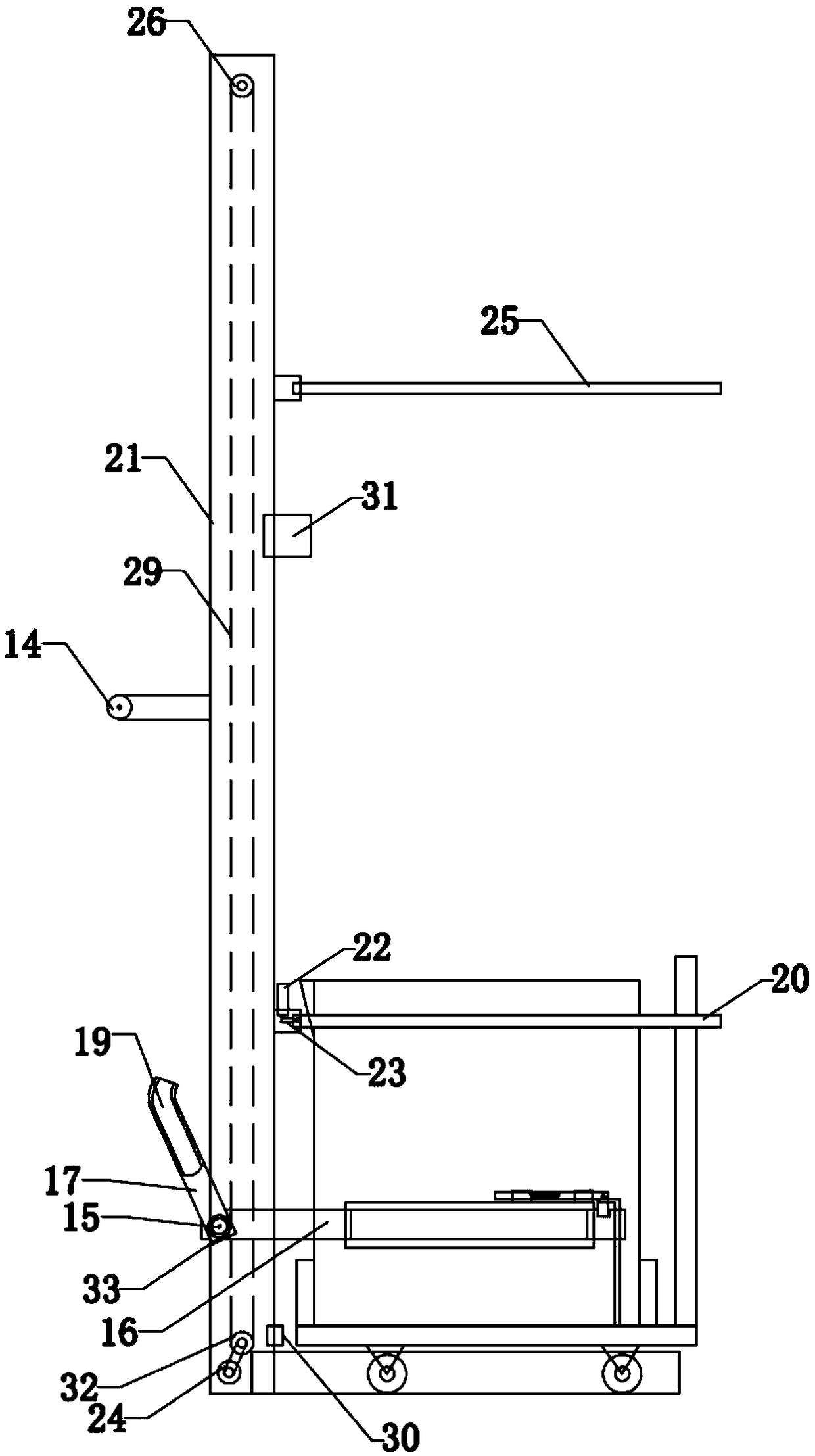 Heavy stuffing lifting and discharging machine