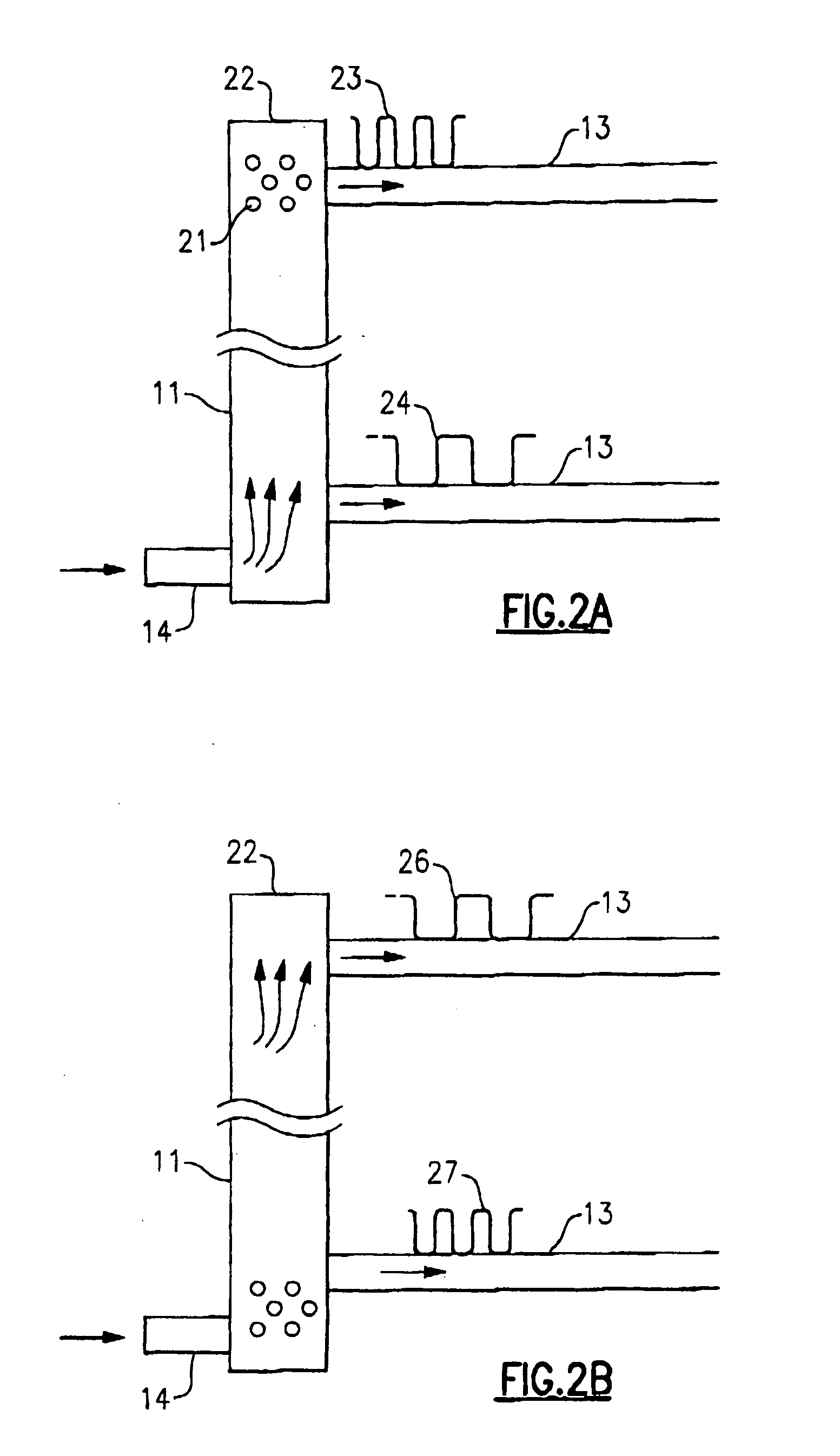 Parallel flow evaporator with non-uniform characteristics