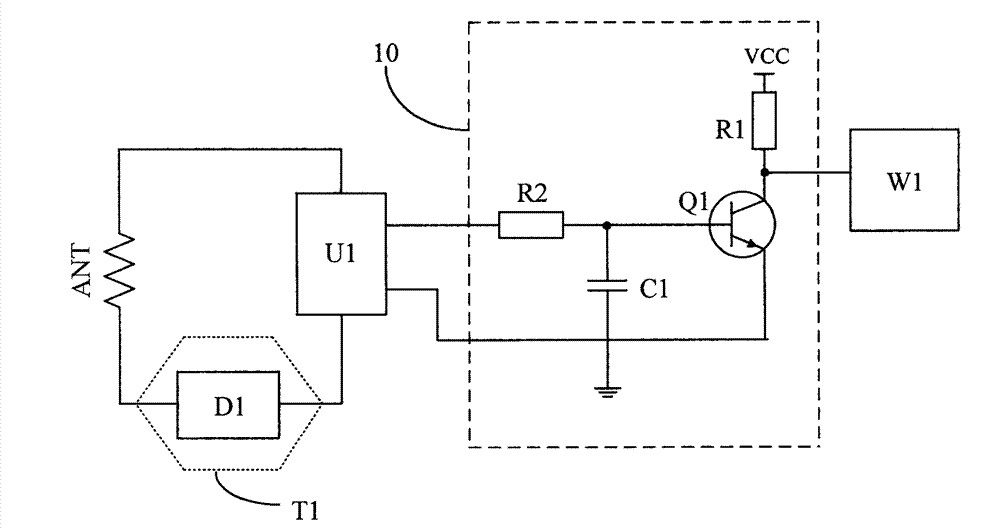 Self-luminous smart label and triggering circuit thereof