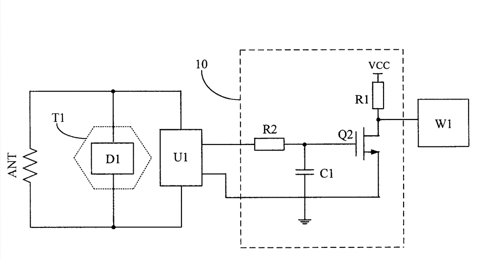 Self-luminous smart label and triggering circuit thereof