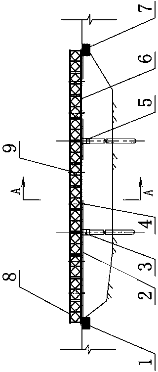 Suspension type cast-in-place template curved bridge construction method