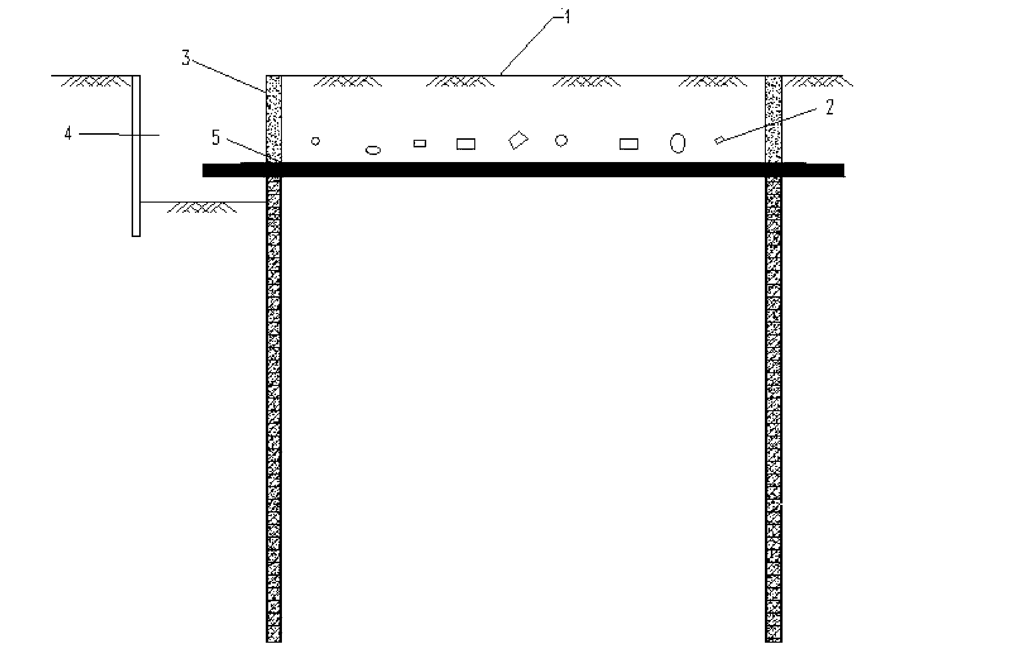 Shed-frame method for shallowly burying large-sized underground structure construction