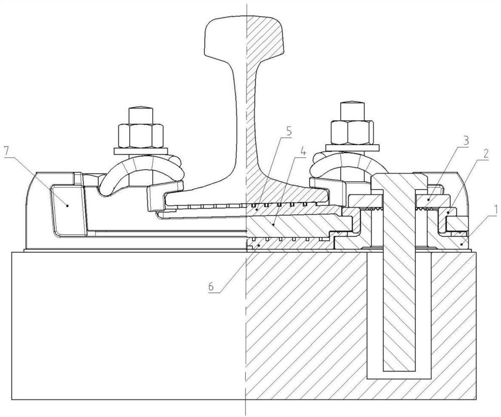 Retaining shoulder type vibration reduction fastener