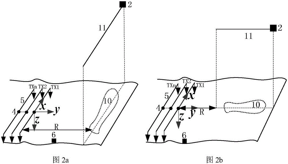 Ground-space electromagnetic prospecting method in frequency domain