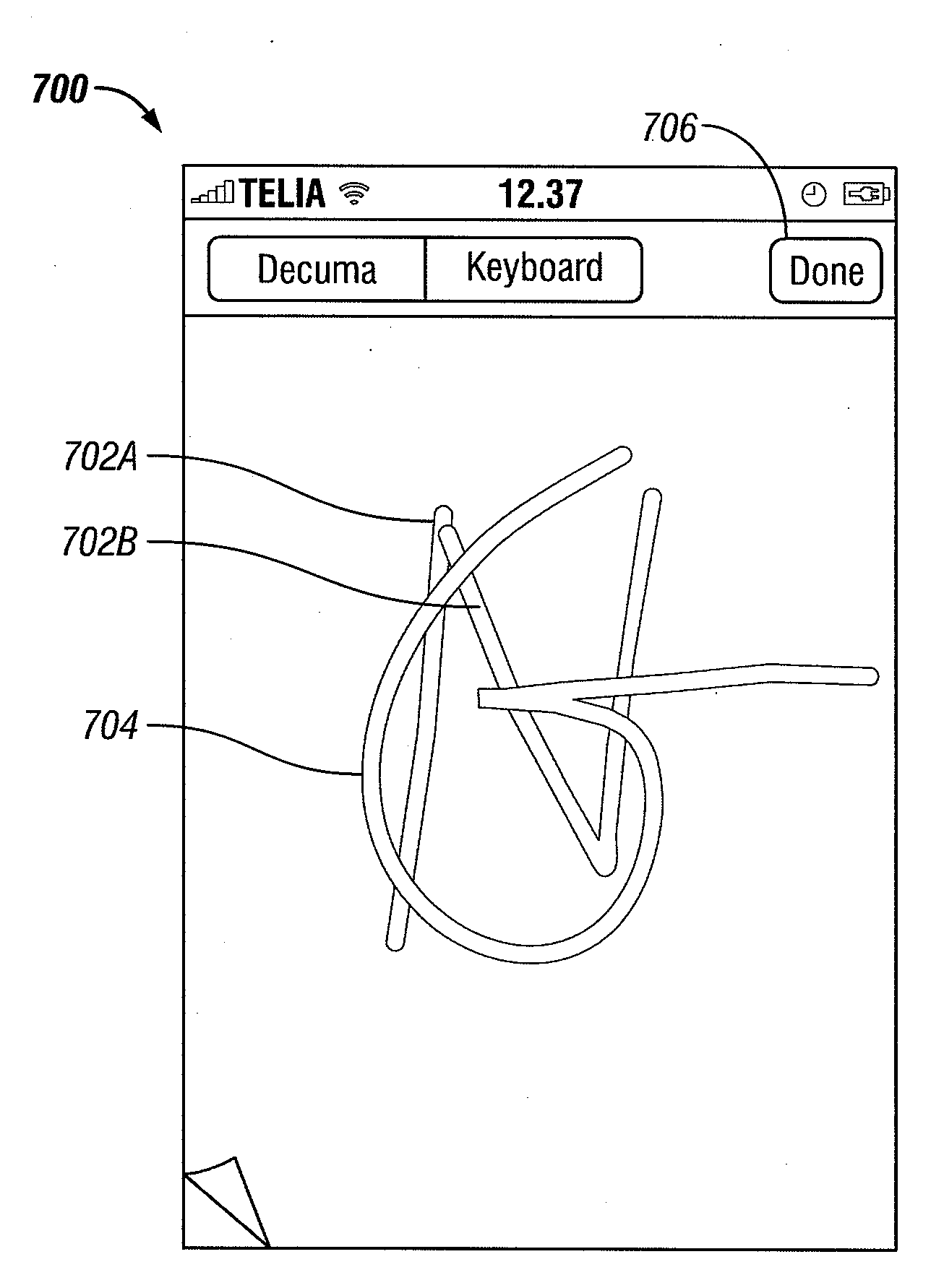 Method and apparatus for on-top writing