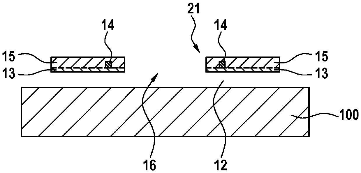 Method for producing a flow sensor based on a thin film, and such a flow sensor