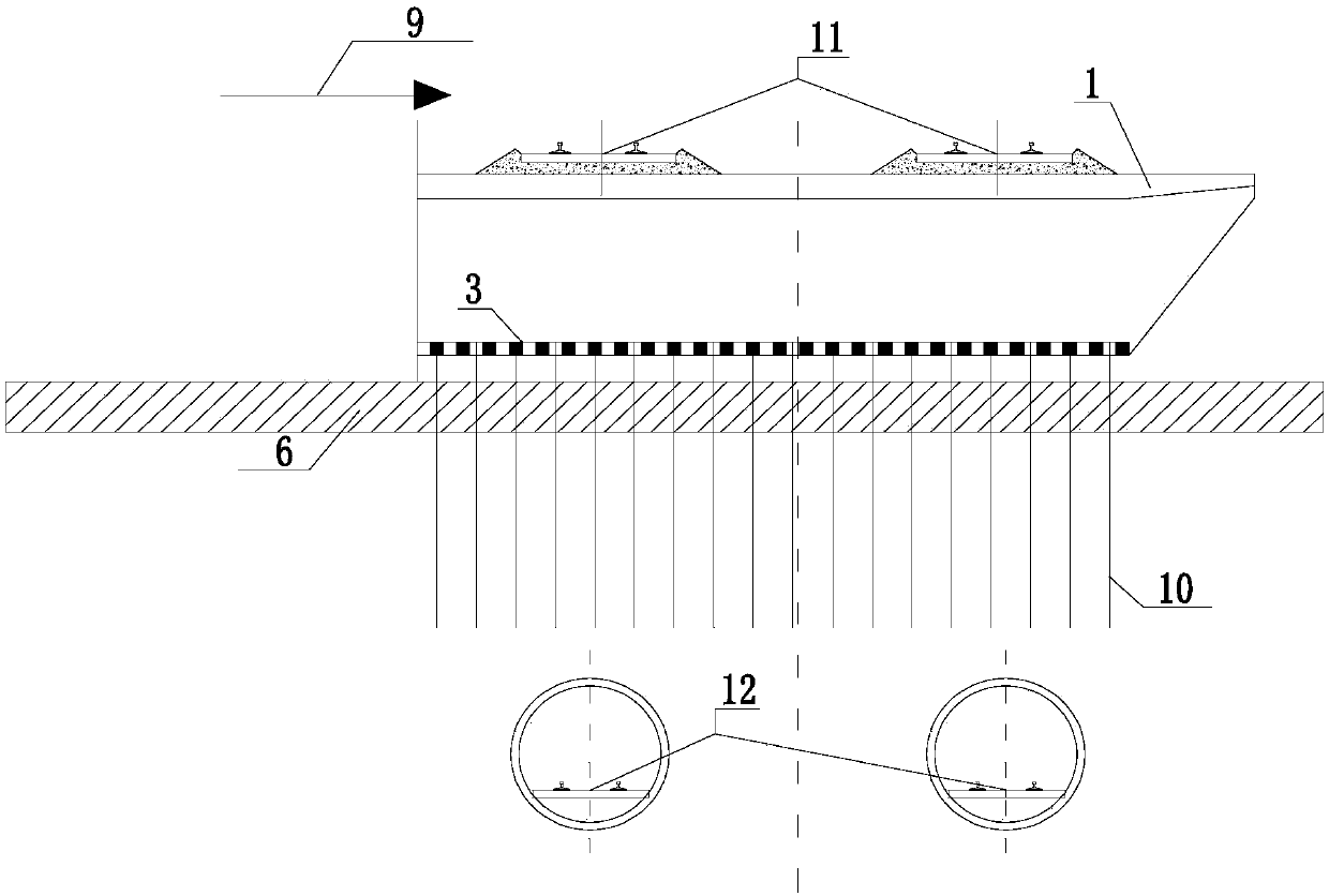 Jacking construction method for city road frame bridge upper-penetrating operation subway and lower-penetrating operation railway