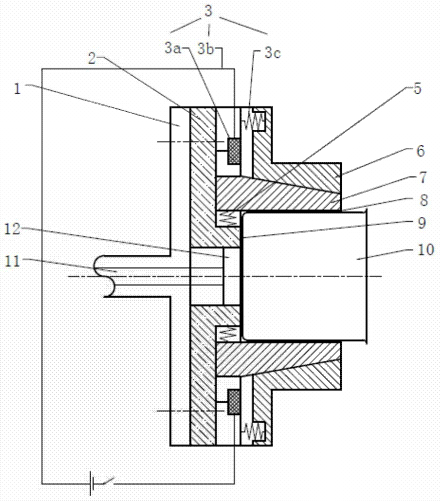 A fast centering positioning clamping device for u-shaped thin-walled rotary parts