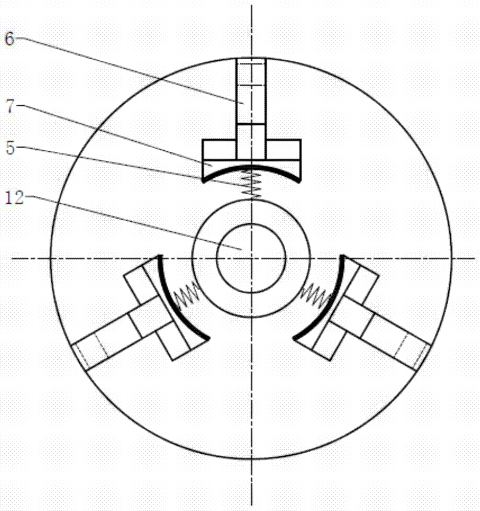 A fast centering positioning clamping device for u-shaped thin-walled rotary parts