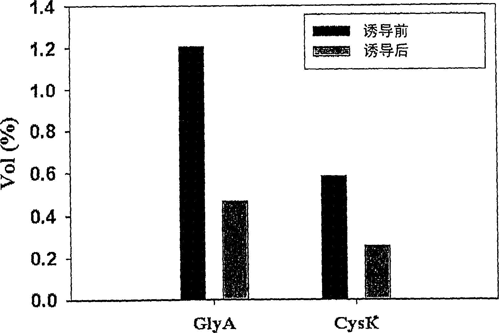 Process for preparing serine-rich protein employing cysteine synthase (cysk) gene