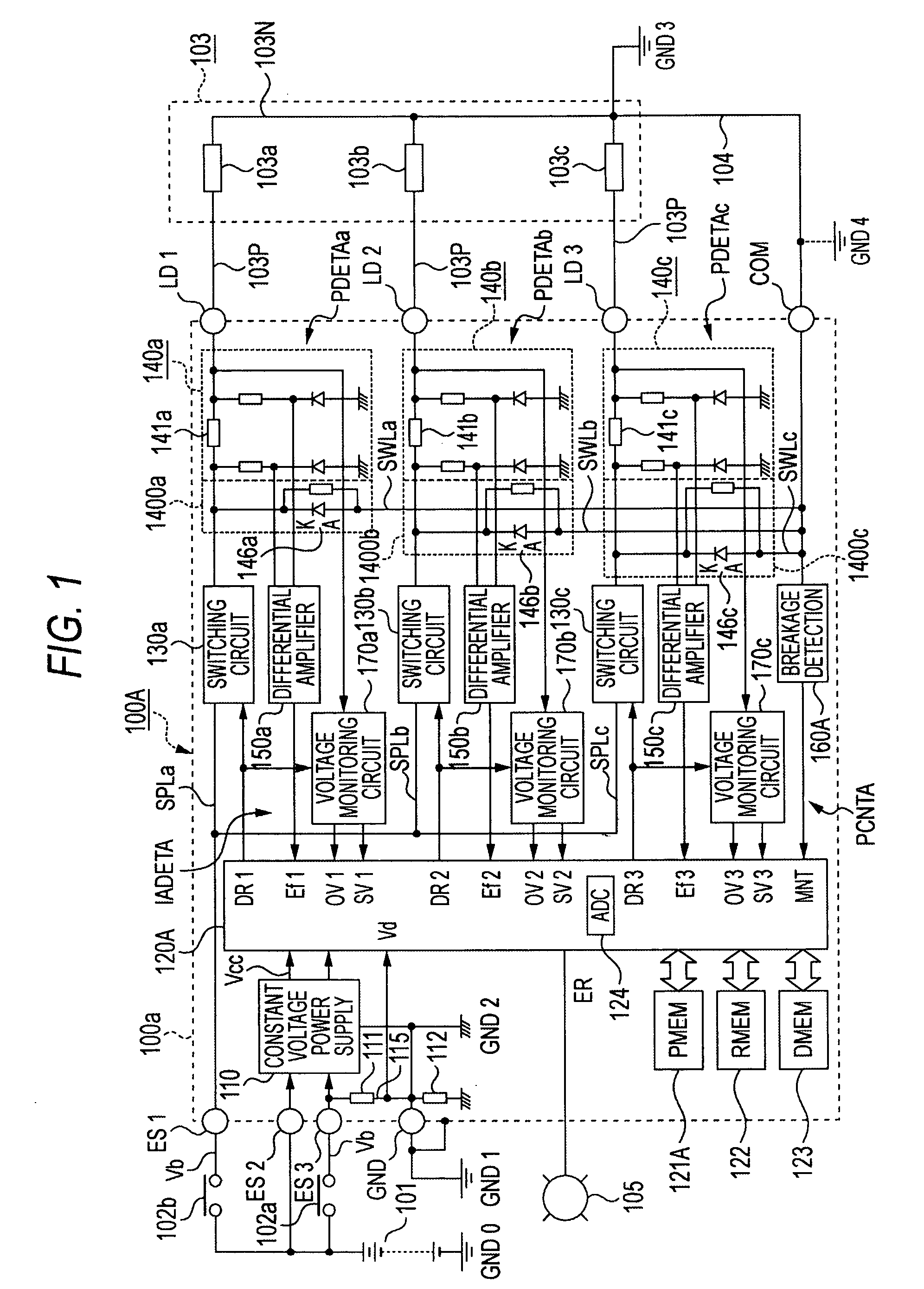 Power supply control device for on-vehicle electrical loads