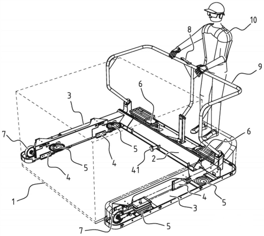 Method and transport device for transporting containers or pallets with air cargo