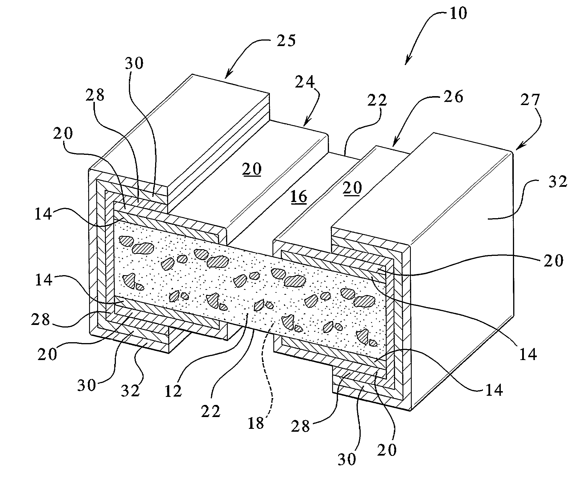 Voltage variable substrate material