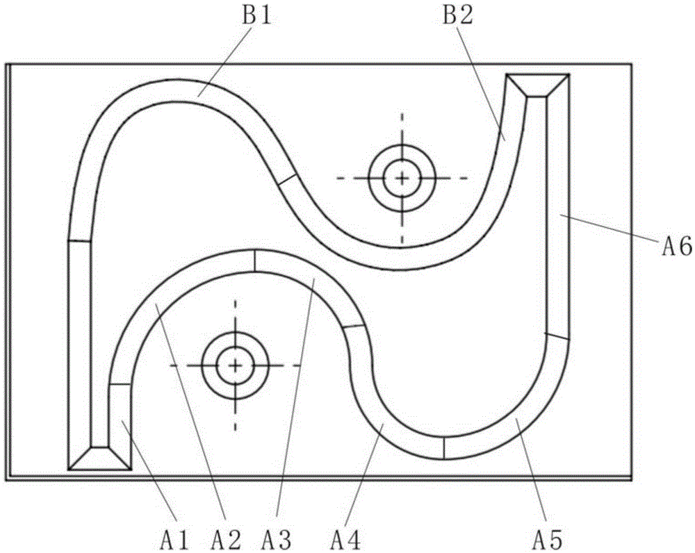 Detection test piece and method for detecting curved surface processing capacity of five-axis numerical control machine tool