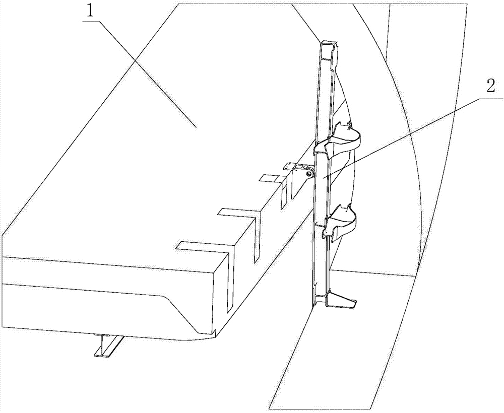 Aircraft freight cabin door positioning and guiding structure