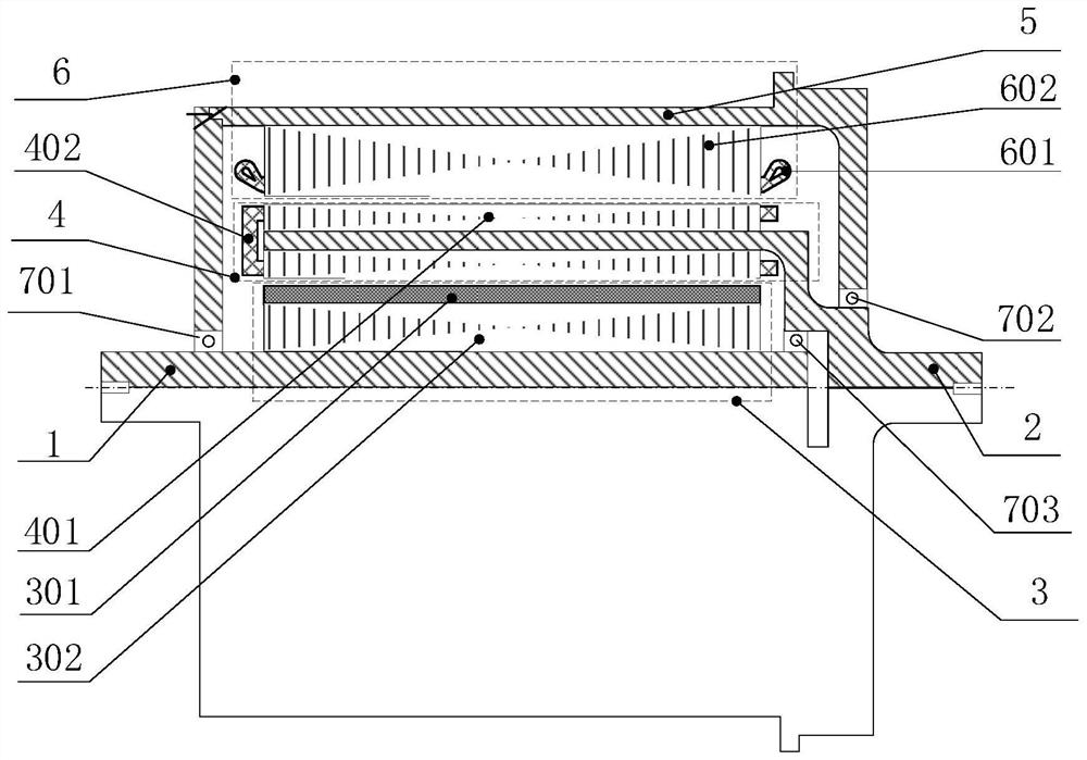 A squirrel cage conductor rotor brushless power feedback type permanent magnet governor