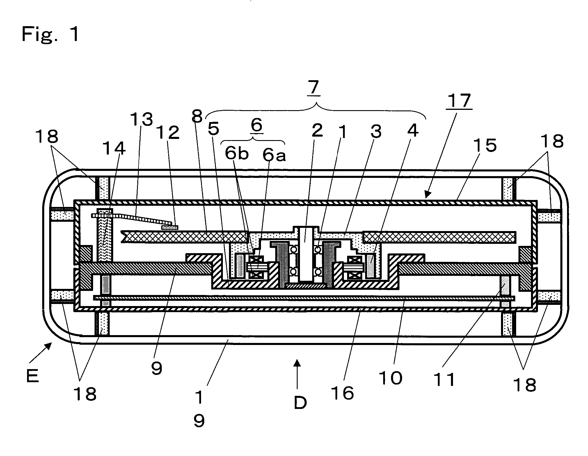 Shock-absorbing member, shock-absorbing method of electronic device employing the member, and electronic device adapting the member and the method