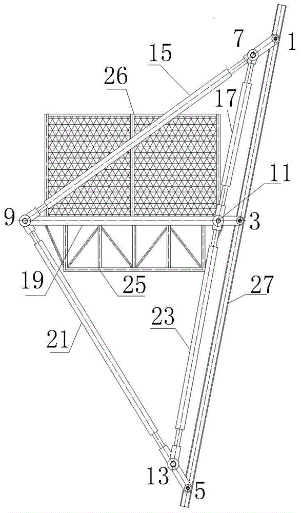 Adaptive angle self-climbing construction platform